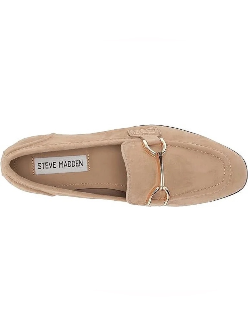 Steve Madden Tan Suede Horsebit Flat Loafers Size 8